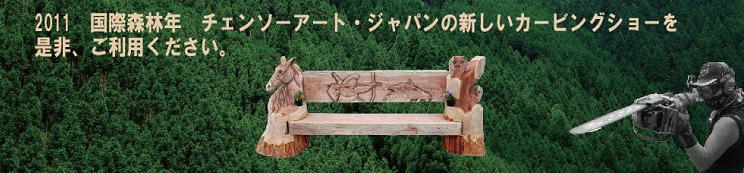 2011年　国際森林年　チェンソーアート・ジャパンの新しいカービングショー