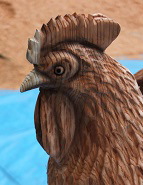 にわとり　ニワトリ　鶏　彫刻