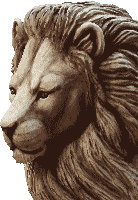 ライオン　彫刻　チェンソーアート