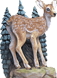 チェンソーアート子鹿彫刻作品