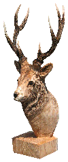 鹿彫刻
