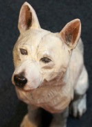 紀州犬　彫刻