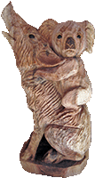 コアラ彫刻　イノシシ彫刻