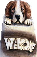 大型犬彫刻　チェンソーアート