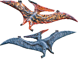 恐竜　チェンソーアート　彫刻　プテラノドン
