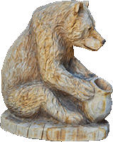 熊　彫刻　チェンソーアート　城所ケイジ