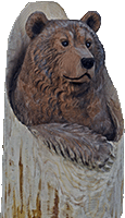 熊彫刻　チェンソーアート
